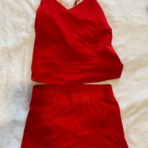 Outdoor Voices brand new never been worn shorts and matching shirt set